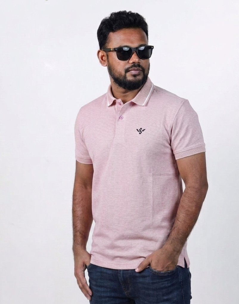 Premium Polo T-Shirt-Light Pink