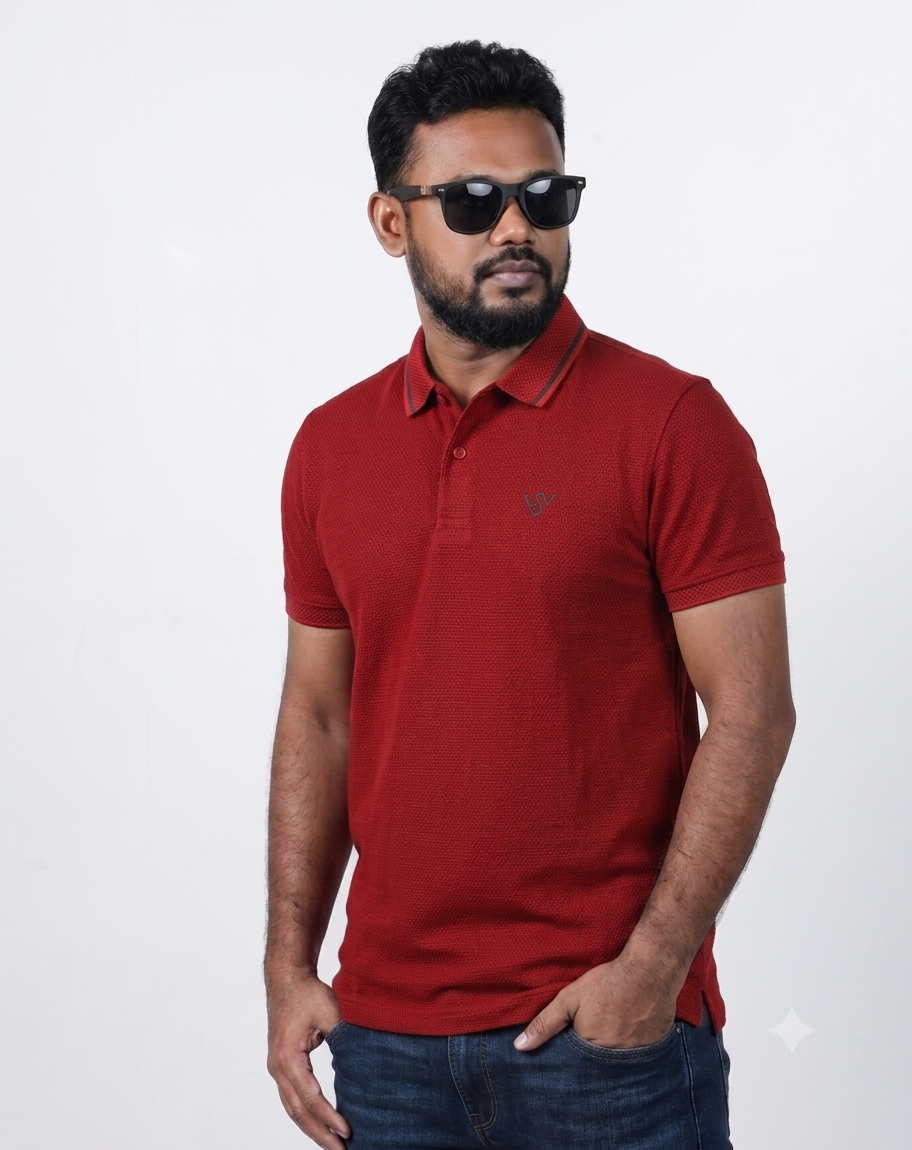 Premium Polo T-Shirt-Maroon